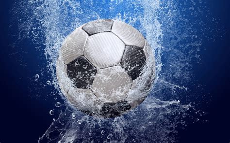 Cool Soccer Desktop In Water