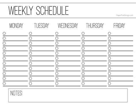 Free Printable Weekly Checklist Paper Trail Design