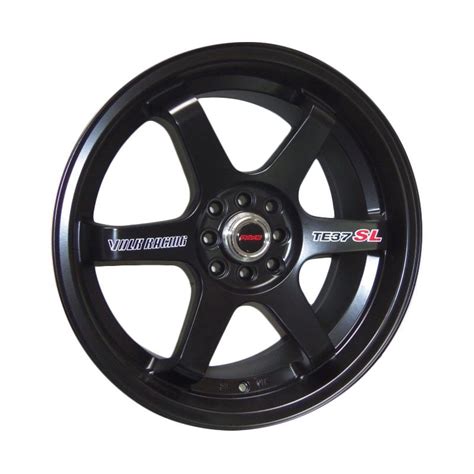 Jual Volkrays TE37 SL Replika Black Velg Mobil [16 Inch] Online - Harga