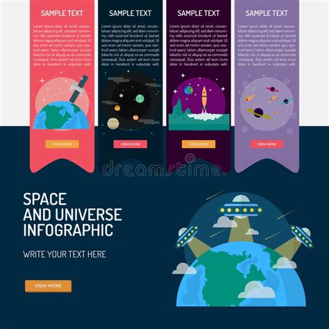 Universe Infographic Stock Vector Illustration Of Meteor 120941444
