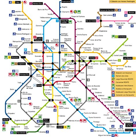 Guia Del Metro De Madrid Mapa