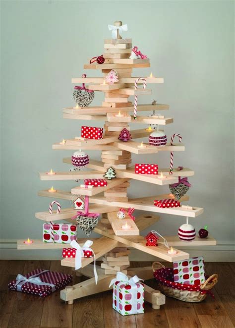 árboles De Navidad Caseros 42 Ideas Con Madera Rústica
