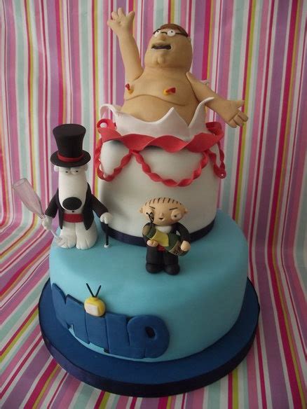 Adults love homemade birthday cakes too! Family guy cake | stephen's birthday cake idea's | Pinterest