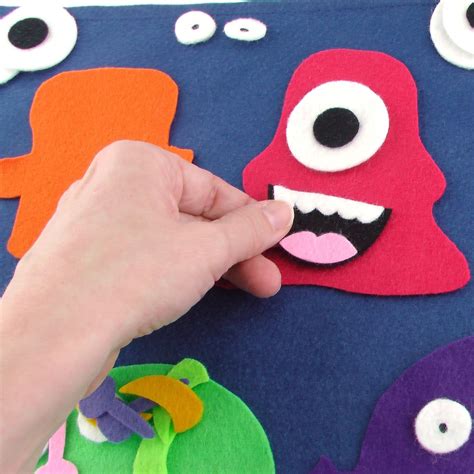 Handmade Monster Felt Board Quiet Activity Toy For Three Year Etsy