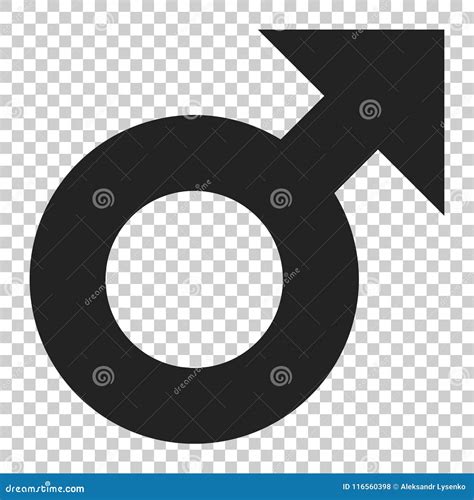 Icono Masculino Del Vector Del Sex Symbol En Estilo Plano Illustrati Del Género De Los Hombres