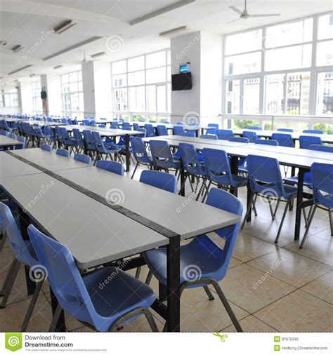 Clean School Cafeteria Stock Photo Image Of Area Group 31670340