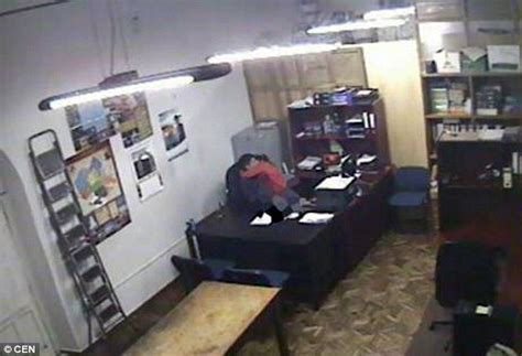 Bolivian Civil Servant Is Caught On Cctv Having Sex In His Office Daily Mail Online