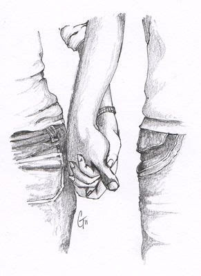 Albon, les brutes et les truands. Dessin De Deux Mains Couple Avec Leger Trait Rouge ...