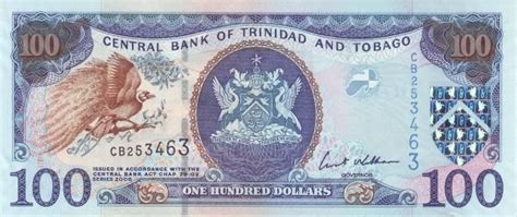 Trinidad And Tobago 100 Dollars Bill Trinidad And Tobago Pinterest