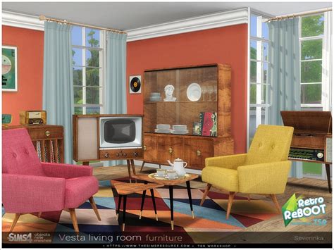 Sims 4 1950s Furniture Cc