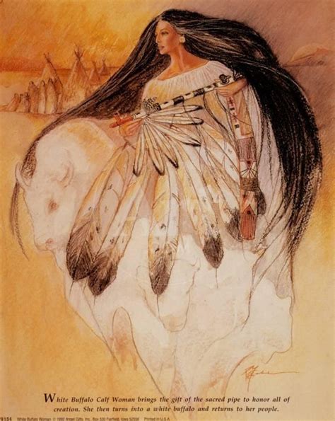 Shakopee White Buffalo Woman Native American Art White Buffalo Woman