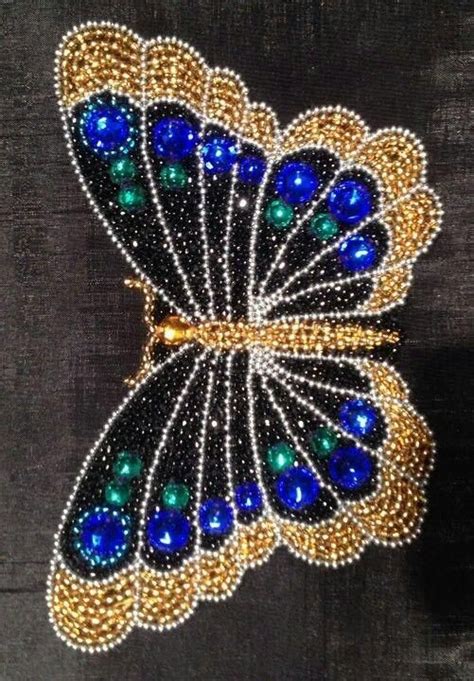 Sparkly Beaded Butterfly Beaded Crafts Bead Embroidery Jewelry