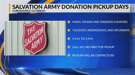 Thank you for choosing to make a donation to the salvation army. Salvation Army to resume donation pickup on July 21 - YouTube
