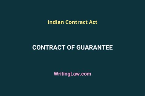 What Is A Contract Of Guarantee In Contract Act