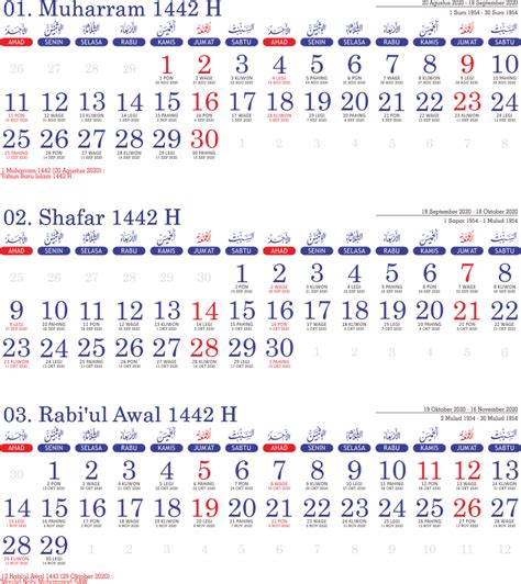 Template Kalender Hijriyah 1442 03 Toko Fadhil Template