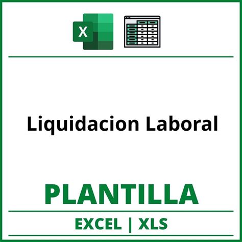 Formato De Liquidacion Laboral Excel Xls