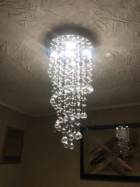 Crystal Chandelier Ceiling Light Dst Morden Spiral Rain Drop Crystal