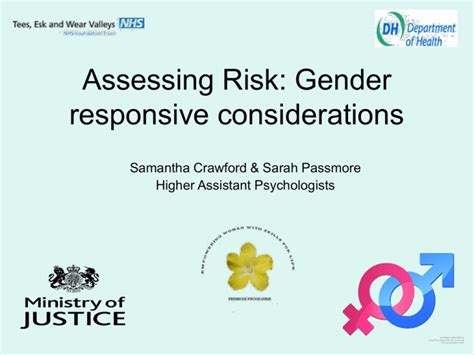 Assessing Risk Gender Responsive Considerations