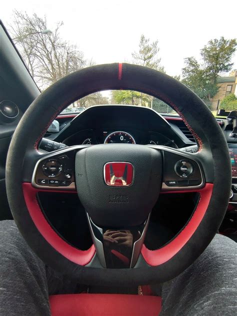 D Type Alcantara Steering Wheel Cover For Honda Civic Type R Color