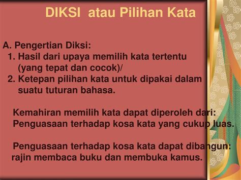 PPT - Diksi Karya Ilmiah PowerPoint Presentation, free download - ID:5083309