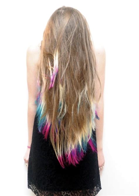 Purpleblue Hair Tie Dye Hair Dip Dye Hair Dyed Tips