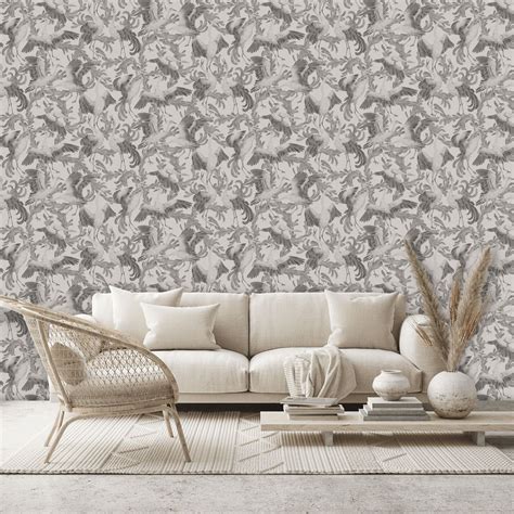 Dancing Cranes Wallpaper Grey By Engblad And Co 3652
