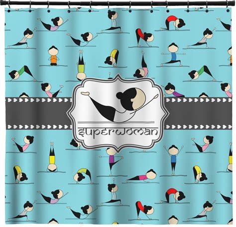 Yoga Poses Shower Curtain Personalized Youcustomizeit