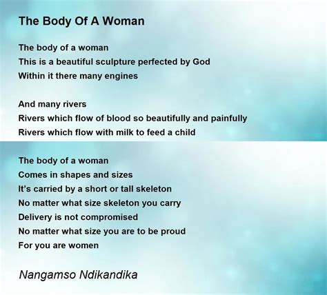 Describing A Woman S Body Poem