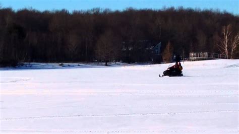 Snowmobiling On The Lake Youtube