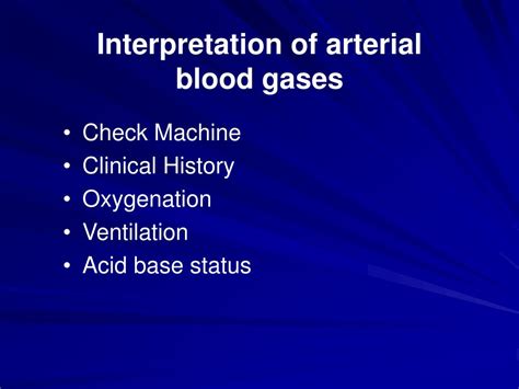 PPT Arterial Blood Gases PowerPoint Presentation Free Download ID