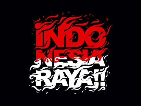 Indonesia Raya Custom Typo By Gunaonedesign T Shirt Logo Design