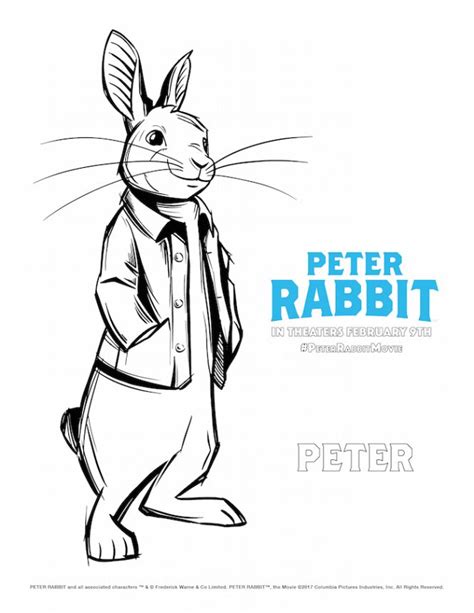 Peter rabbit coloring pages to download and print for free source : Peter Rabbit Movie Coloring Pages - Redhead Baby Mama ...
