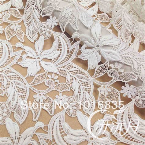 New Arrive 120cm Width Flower Embroidered Guipure Lace Fabric Lace