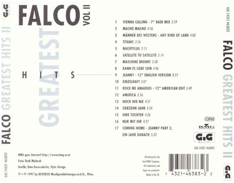 car tula trasera de falco greatest hits volume ii portada