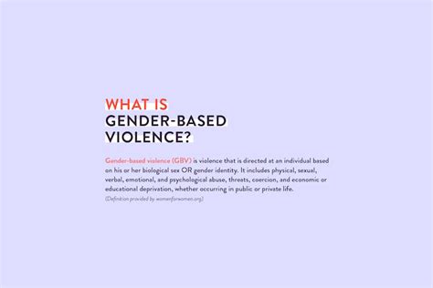What Is Gender Based Violence Yali Network