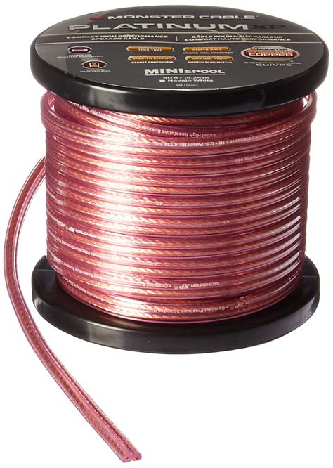 Monster Cable Platinum 50ft Xp Clear Jacket Mkiii 16awg Speaker Cable