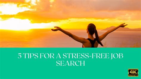5 Tips For A Stress-Free Job Search - YouTube