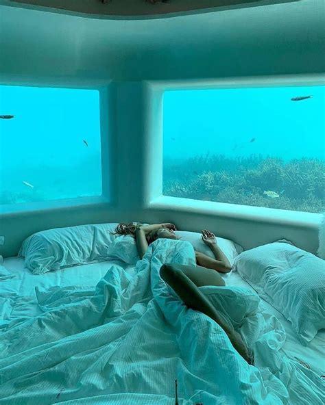 Underwater Hotel Room Goals At The Maldives Underwater Bedroom