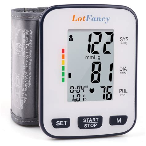 Wrist Blood Pressure Cuff Monitor Machine With Portable Case For Home