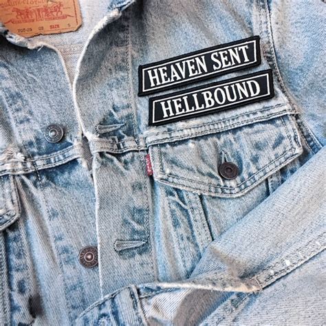 Heaven Sent Hellbound Patches Life Club Name Patch Etsy Canada