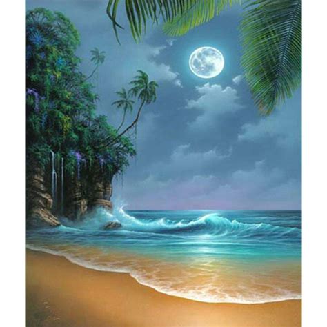 Diamond dotz koala diamond facet art kit. DIY 5D Diamond Painting Kit, Full Diamond Seaside Moon ...