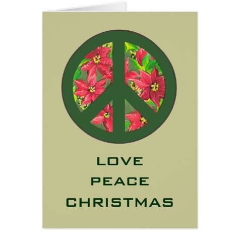 Peace Sign Christmas Cards Peace Sign Christmas Card Templates