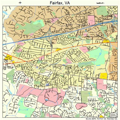 Fairfax Virginia Street Map 5126496