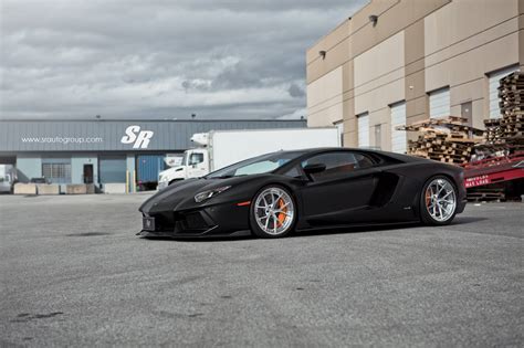 Matte Black Lamborghini Aventador Lowered On Pur Wheels Gtspirit