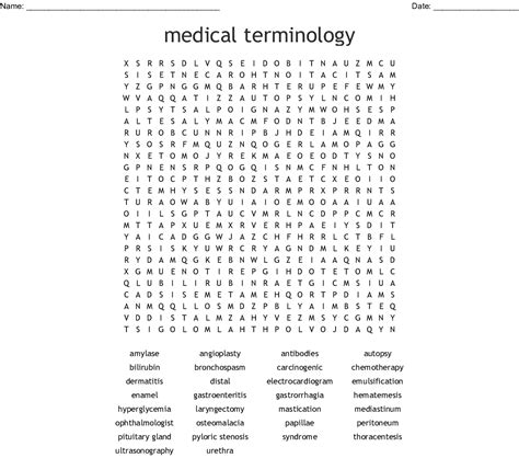 Medical Word Searches Printable 2023 Calendar Printable