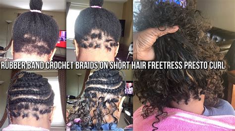 Invisible braid a very small braid. HOW TO: RUBBER BAND METHOD CROCHET BRAIDS ON VERY SHORT ...