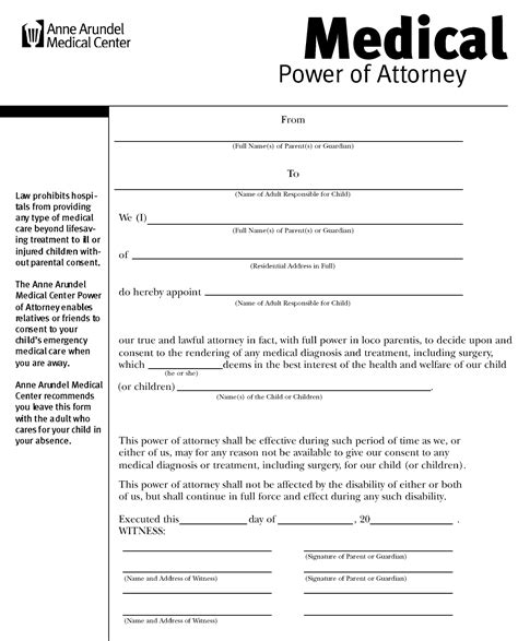 Texas Medical Power Of Attorney Fillable Form Printable Forms Free Online