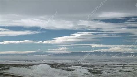 Mountain Wave Clouds Timelapse Stock Video Clip K0035136