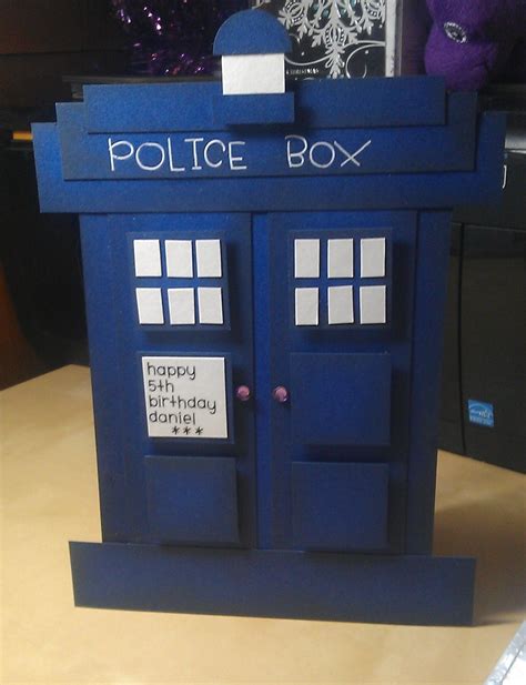My Tardis Card Happy 5th Birthday Police Box Lets Create Dr Who