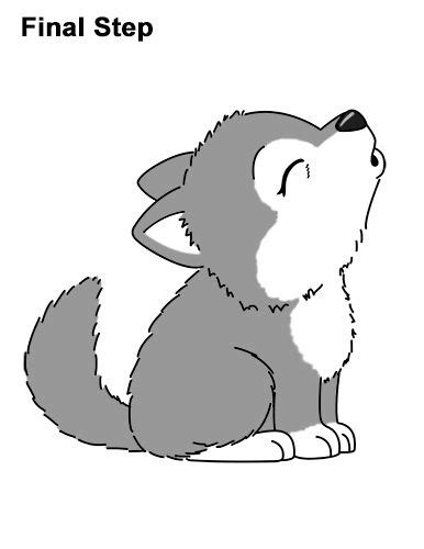 Pin By Rostome Mechti On Dessin Kawaii Cute Wolf Drawings Cute